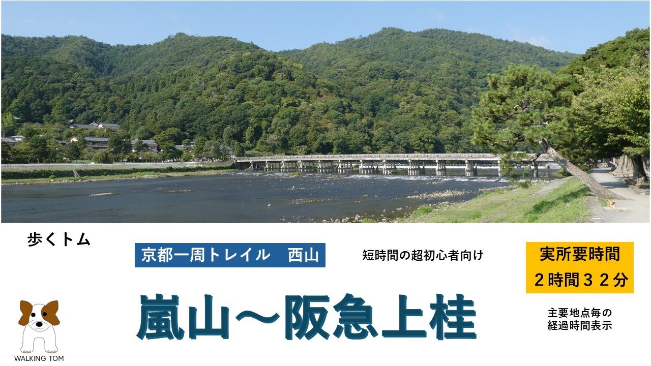 ５９　【京都一周トレイル/西山　 嵐山 ～ 阪急上桂駅】　世界的観光地　嵐山から、松尾山を経由して、苔寺、地蔵院前を通るコース