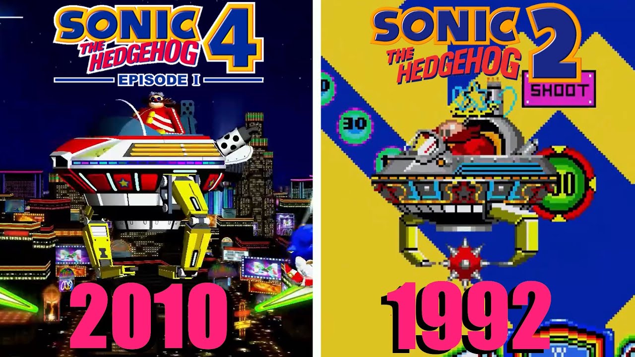 SONIC THE HEDGEHOG 4: EPISODE I - All Boss Side-by-Side Comparisons