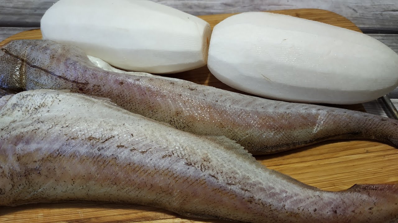 Вкусное блюдо из рыбы с дайконом - ешь и наслаждайся.