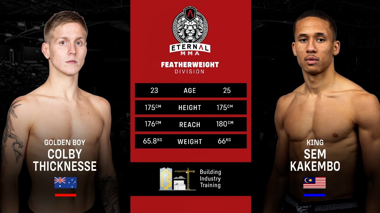 Eternal MMA 70 - Colby Thicknesse VS Sem Kakembo - MMA Fight Video