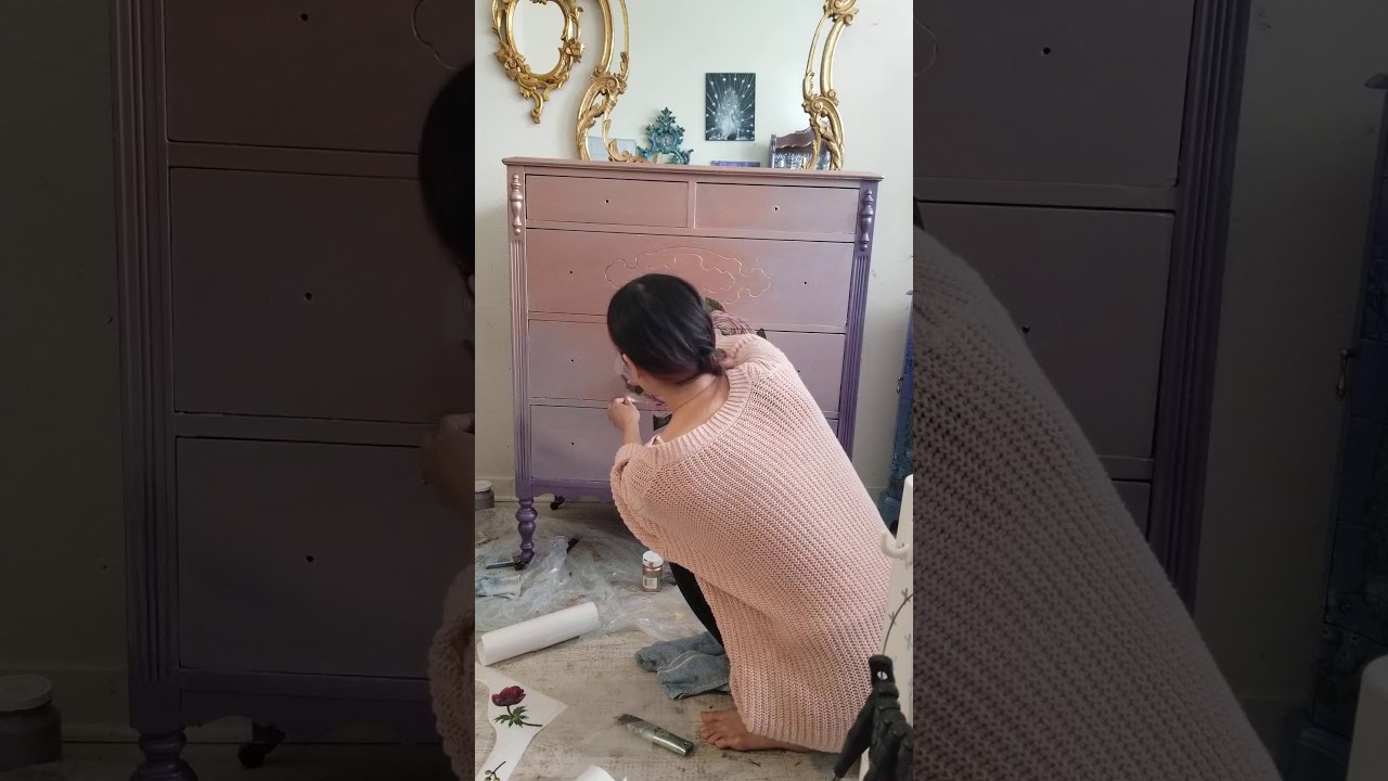 Blending Metallic Paint for A Whimsical Dresser - Eclat Designs By Crystin