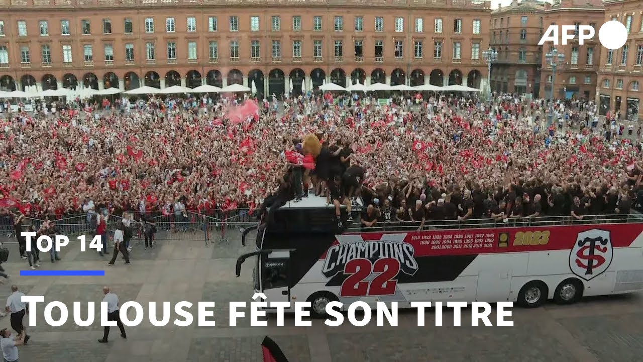 Top 14: liesse au Capitole pour le 22e titre du Stade toulousain | AFP