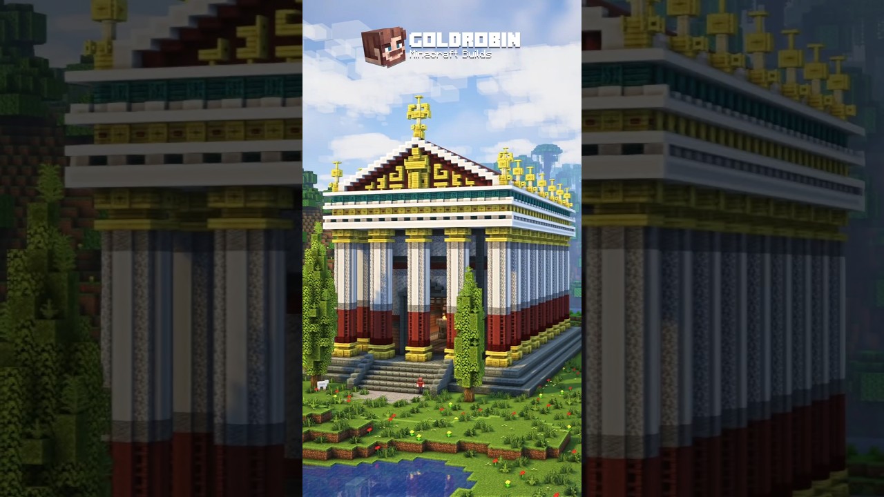 Greek Temple 🏛 - Minecraft #shorts