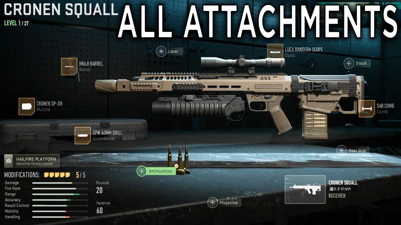 All Attachments LoneStar RM277 (Cronen Squall) in Modern Warfare II