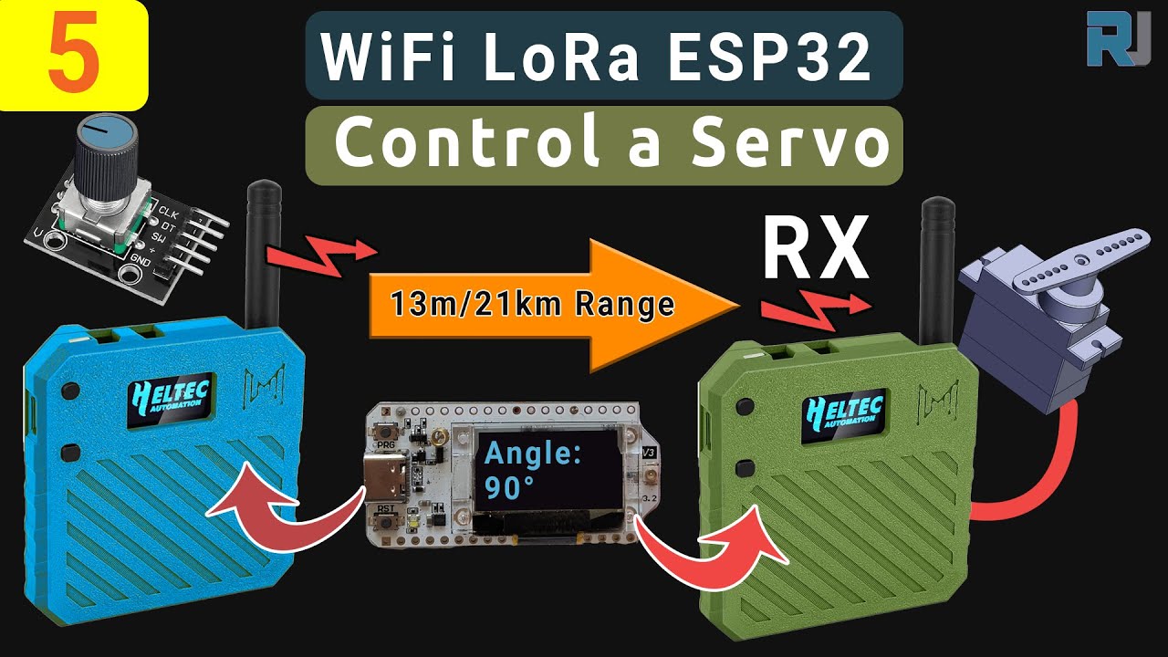 Control Servo motor from miles Away – The Ultimate Off-Grid LoRa Project with WiFi LoRa 32! RJT635