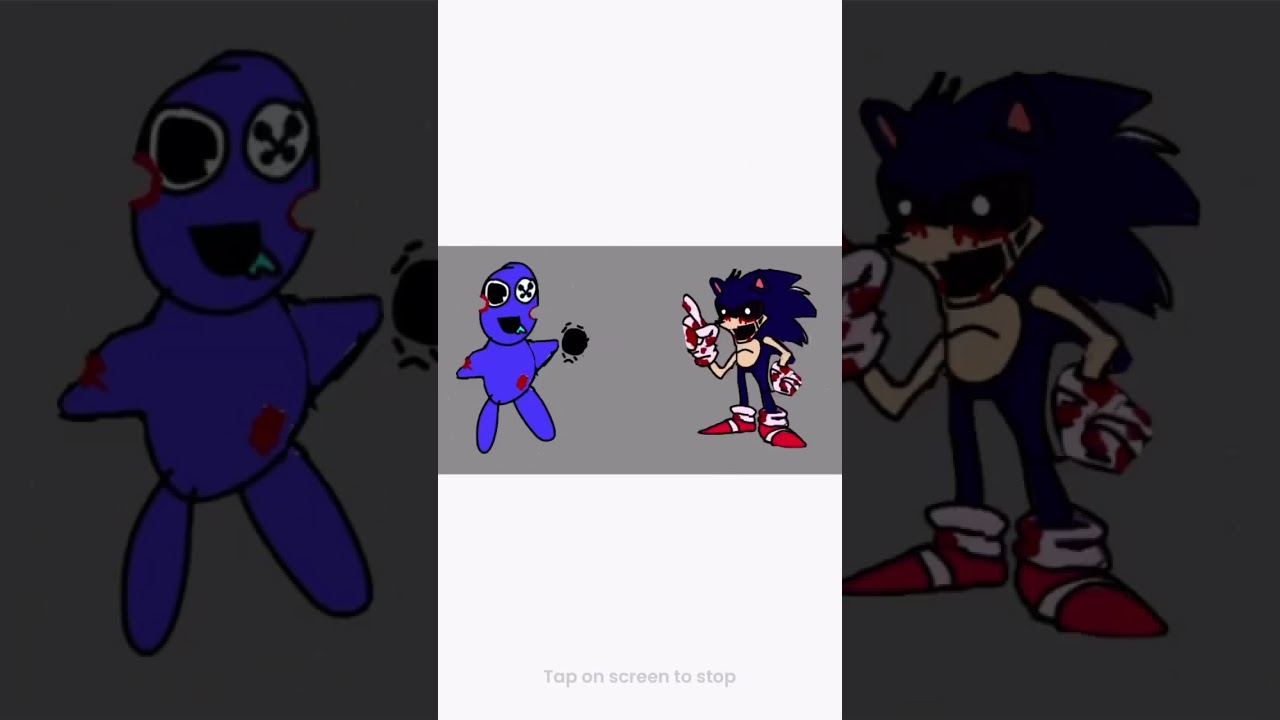 Sonic.exe vs blue #shorts #rainbowfriends #sonic