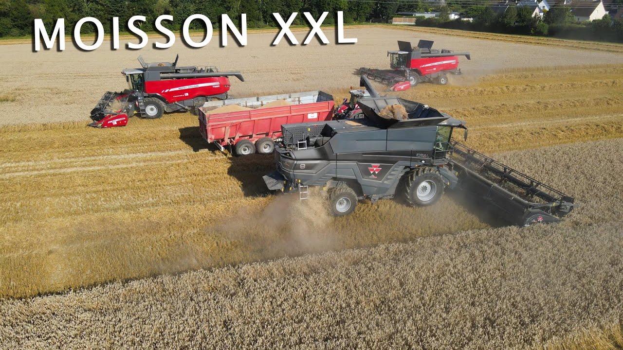 ⚫🔴 MOISSON XXL & PAILLE en Normandie // FULL MASSEY / Harvest 2021