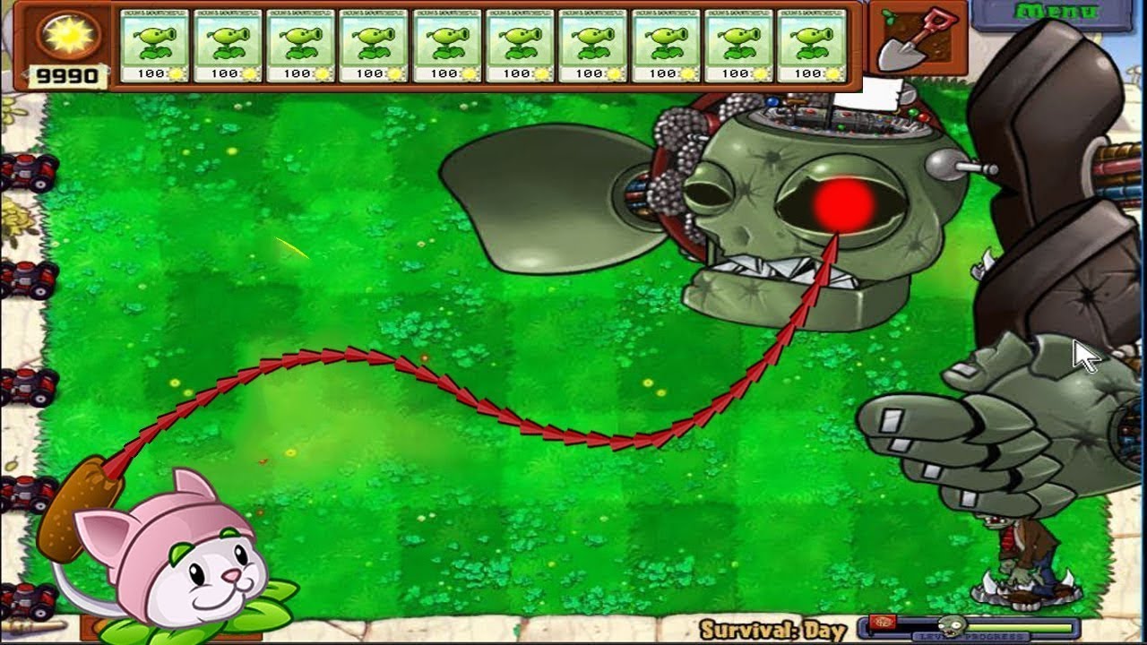 99999 Cattail vs 99999 Gargantuar Plants vs Zombies