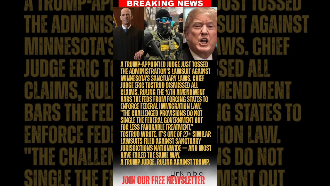 BREAKING: A Trump-appointed judge hands him a CRUSHING defeat by ruling against him in a crucial