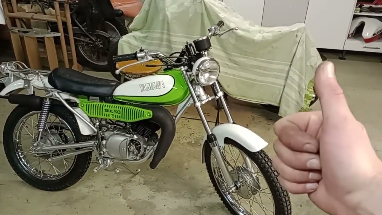 Yamaha TY 50 M first run after restoration