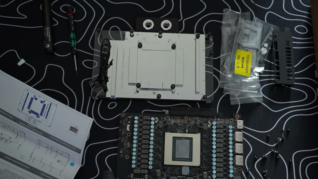 Installing the Alphacool Core Waterblock for MSI RTX 5090 Suprim SOC - uncut
