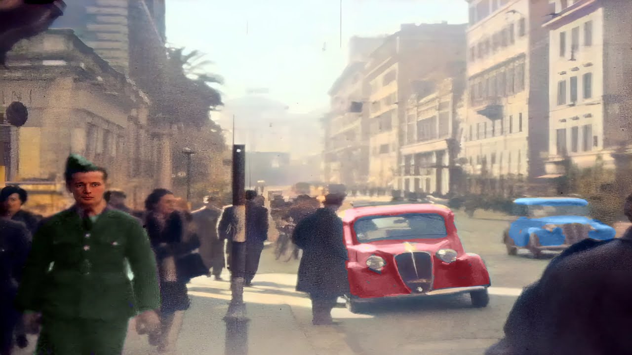 Italy 1940s in color, during World War II [60fps, Remastered] w/sound design added