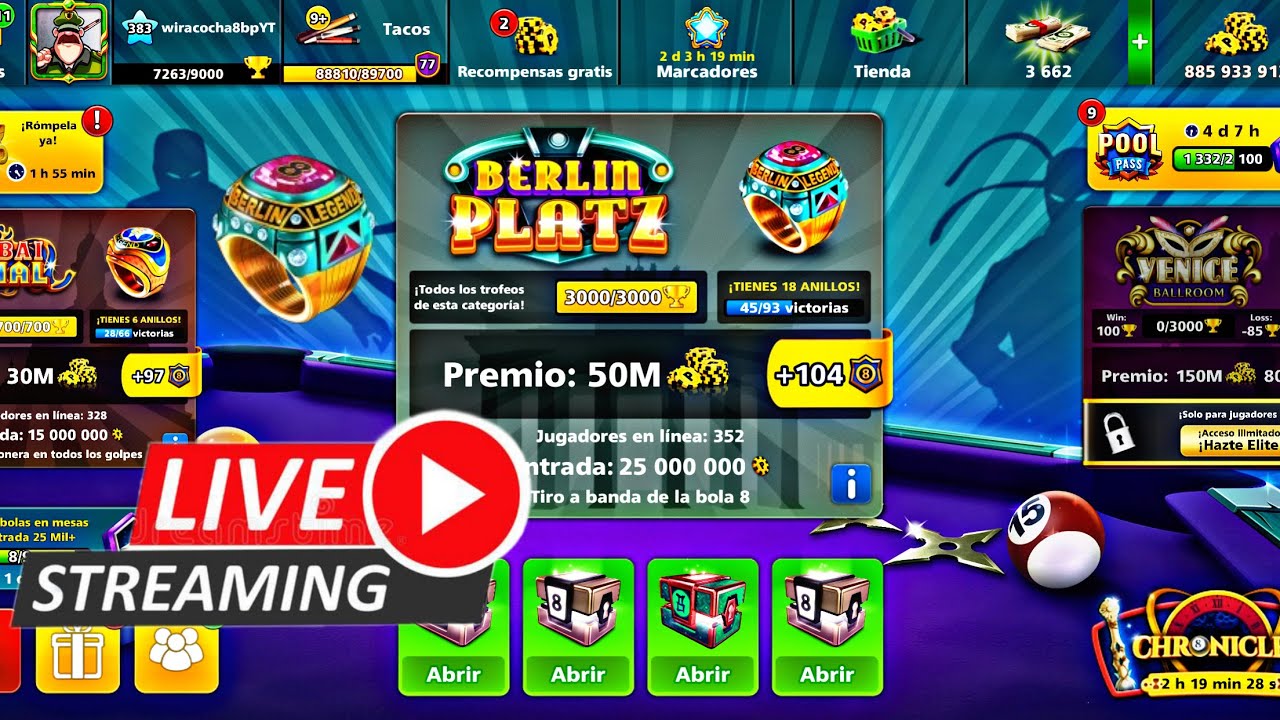 8 ball pool en vivo #live #livestream #8bp #8ballpool #ball #pool