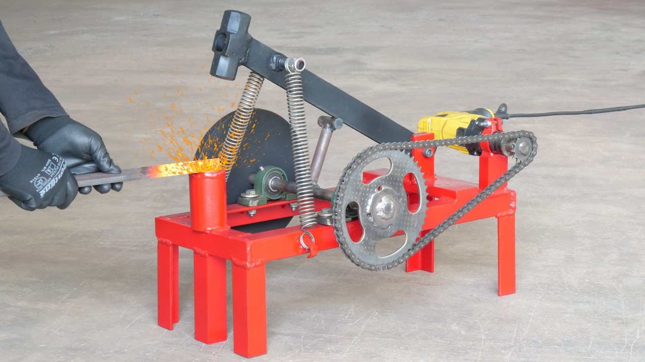 How To Make Homemade Power Hammer Machine Using Drill Machine | DIY Power Hammer Machine