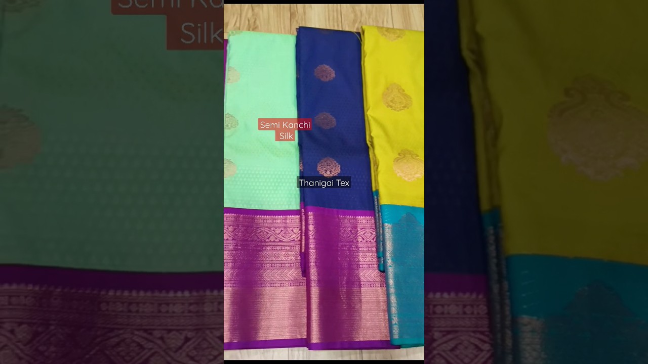 Semi Kanchi Silk Saree Manufacturer. Wholesalerswts app 9962215462. #silksaree #vairaoosi #semisilk