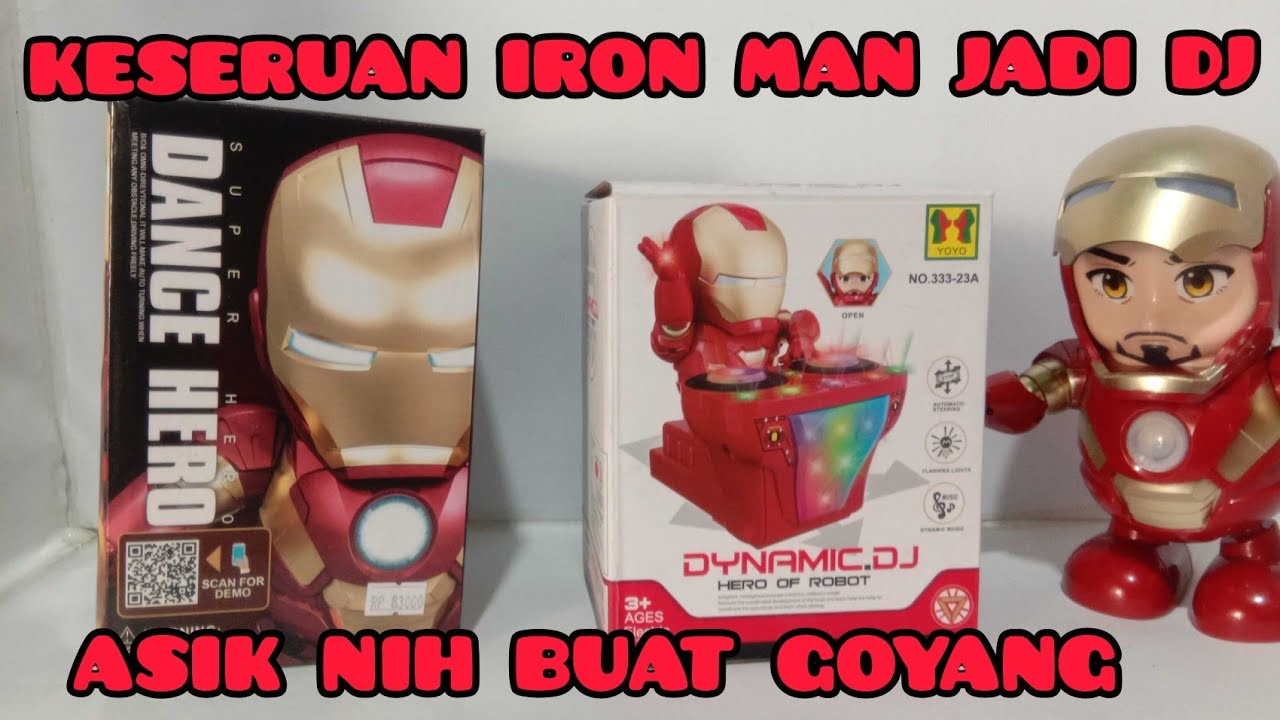 super hero dancing robot ironman - dj ironman - unboxing hero dancing ironman