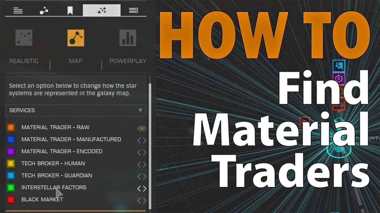 Elite:Dangerous. How to Find Materials Traders