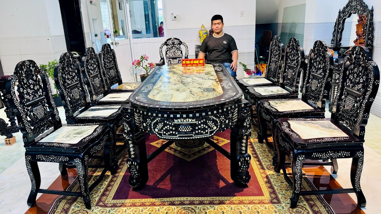 Tủ Cẩm Lai, Bàn Tiệc 11 Món Ốc Liên Chi, Tráp Bánh, Tượng Gỗ, Gốm Sứ (Báo Giá 26/02 CNV)