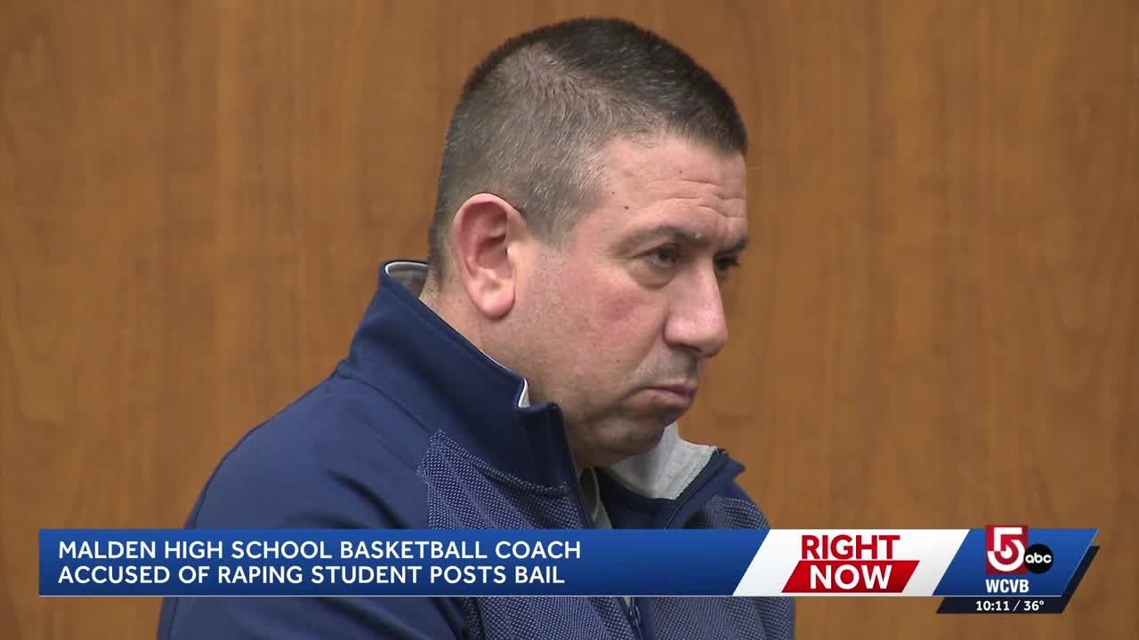 Malden basketball coach accused of raping student posts bail