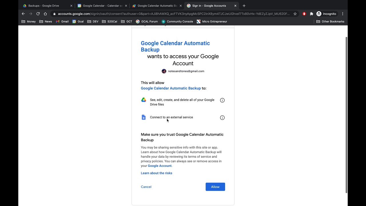 How to Backup Google Calendar Automatically to Google Drive