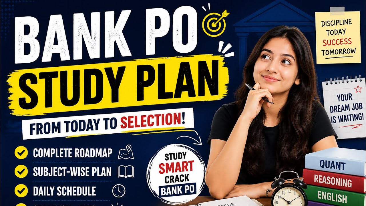 Bank PO study plan| Become Bank PO in 6 months