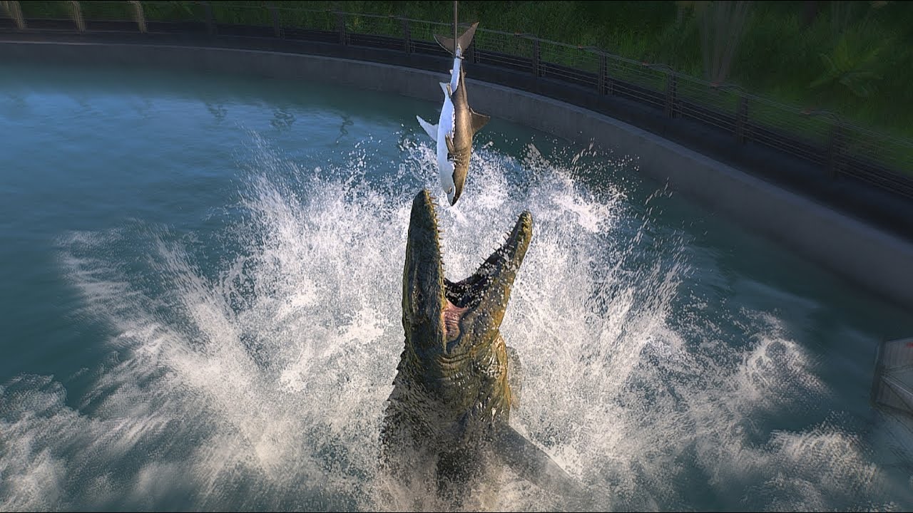 Mosasaurus vs Sea Creatures- Jurassic World Evolution 2