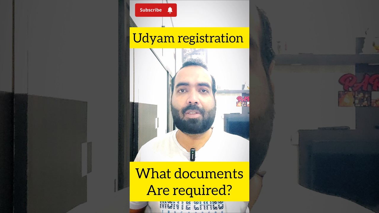 What documents are required for Udyam registration? Udyam registration process ll MSME registration