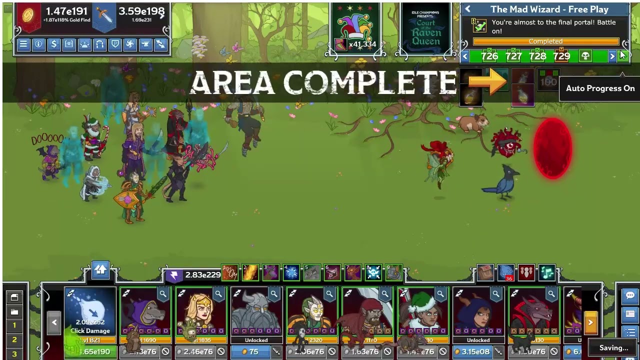 Idle Champion Gem farming