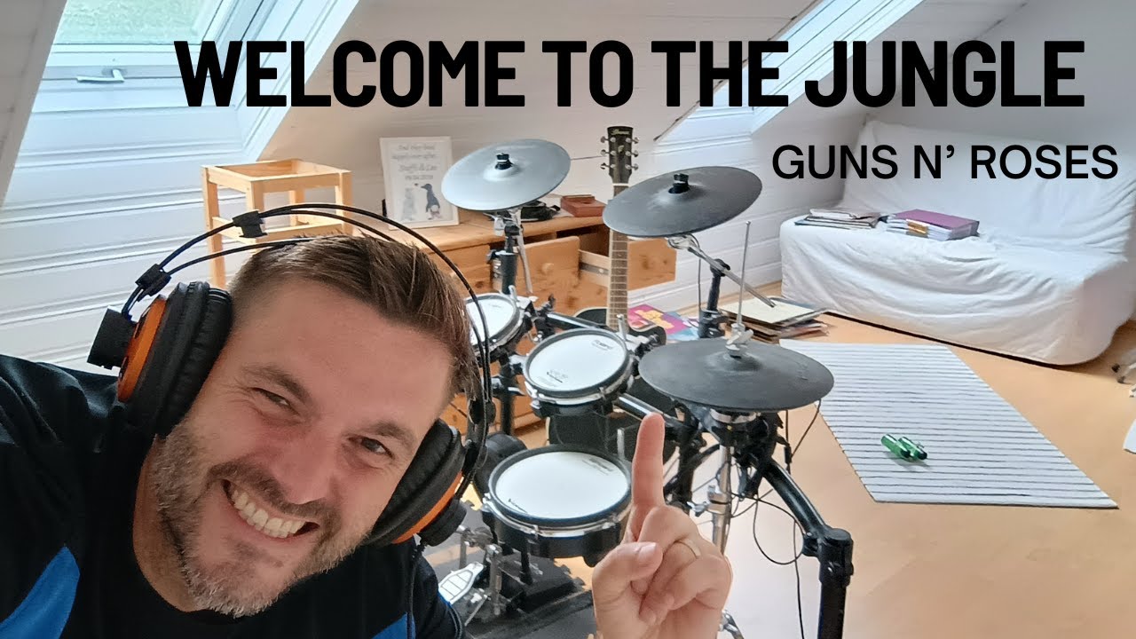 Improvised Drum Cover #13 – Welcome to the Jungle (Guns N' Roses