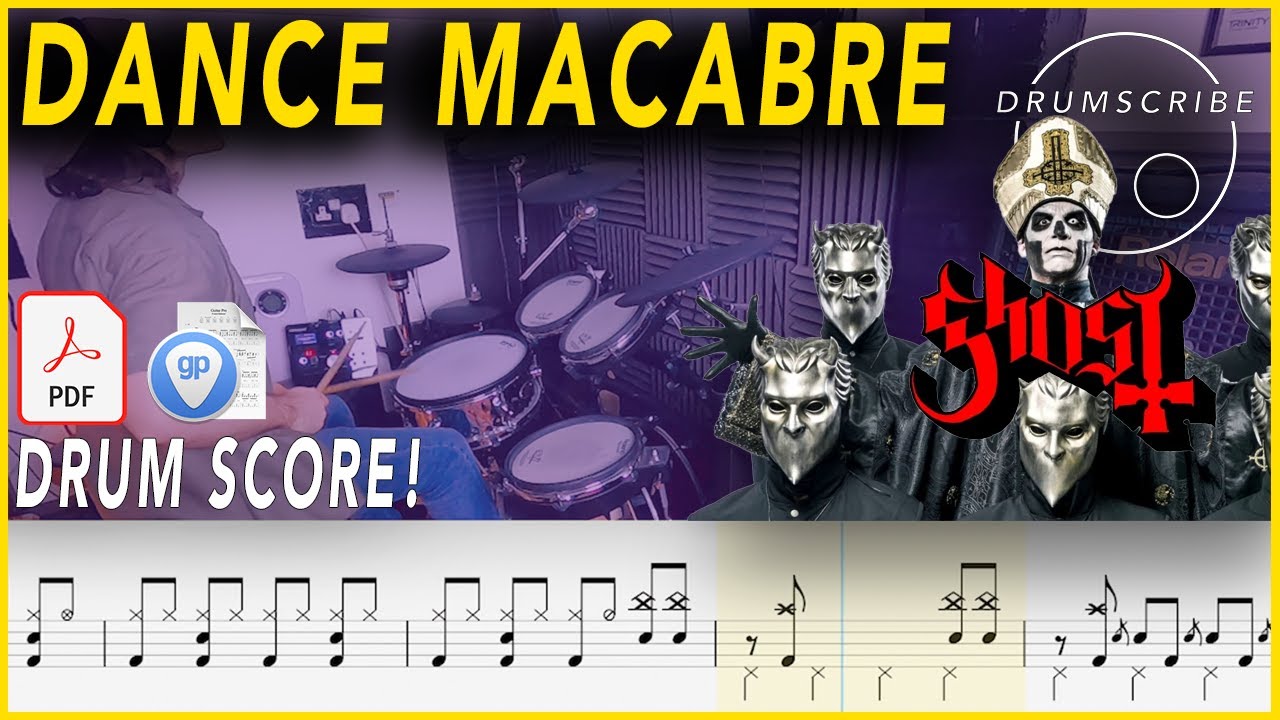 Dance Macabre - Ghost | DRUM SCORE Sheet Music | #141 DRUMSCRIBE