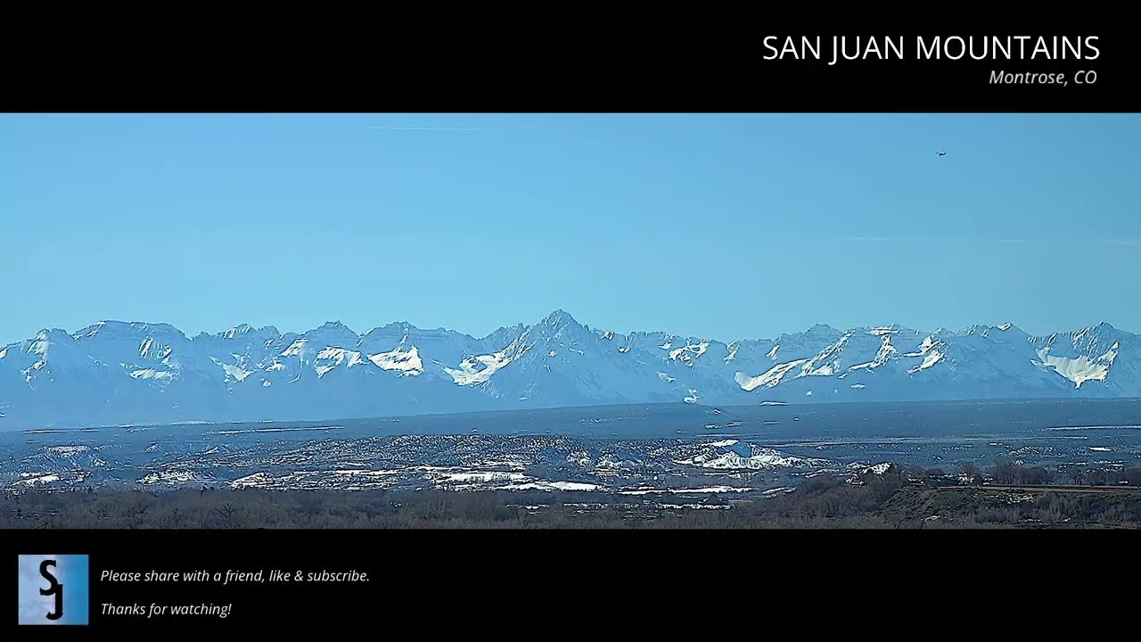 San Juan Mountains Live Stream - Montrose Colorado - March 8