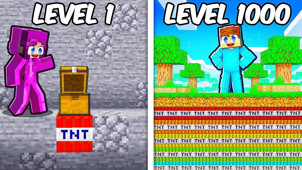 Level 1 vs Level 1000 Fällor i Minecraft!