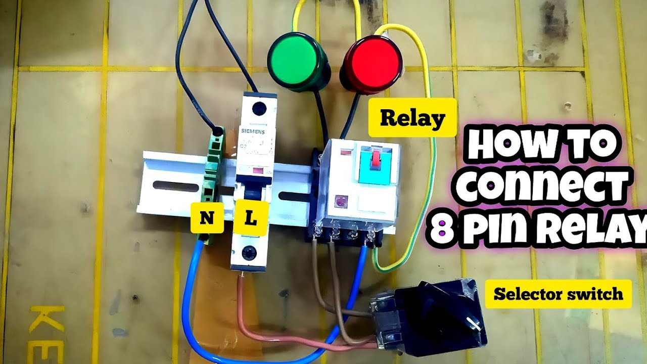 8 Pin Relay Connection With Selector Switch | Selector Switch Connection