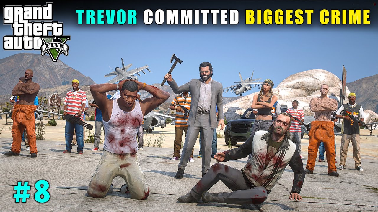 TREVOR AND FRANKLIN COMMITTED BIGGEST CRIME IN CITY | GTA V GAMEPLAY #8 | GTA 5 TECHNO GAMERZ