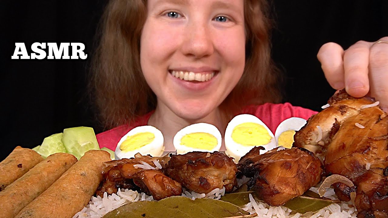 ASMR CHICKEN ADOBO MUKBANG (No Talking) EATING SOUNDS