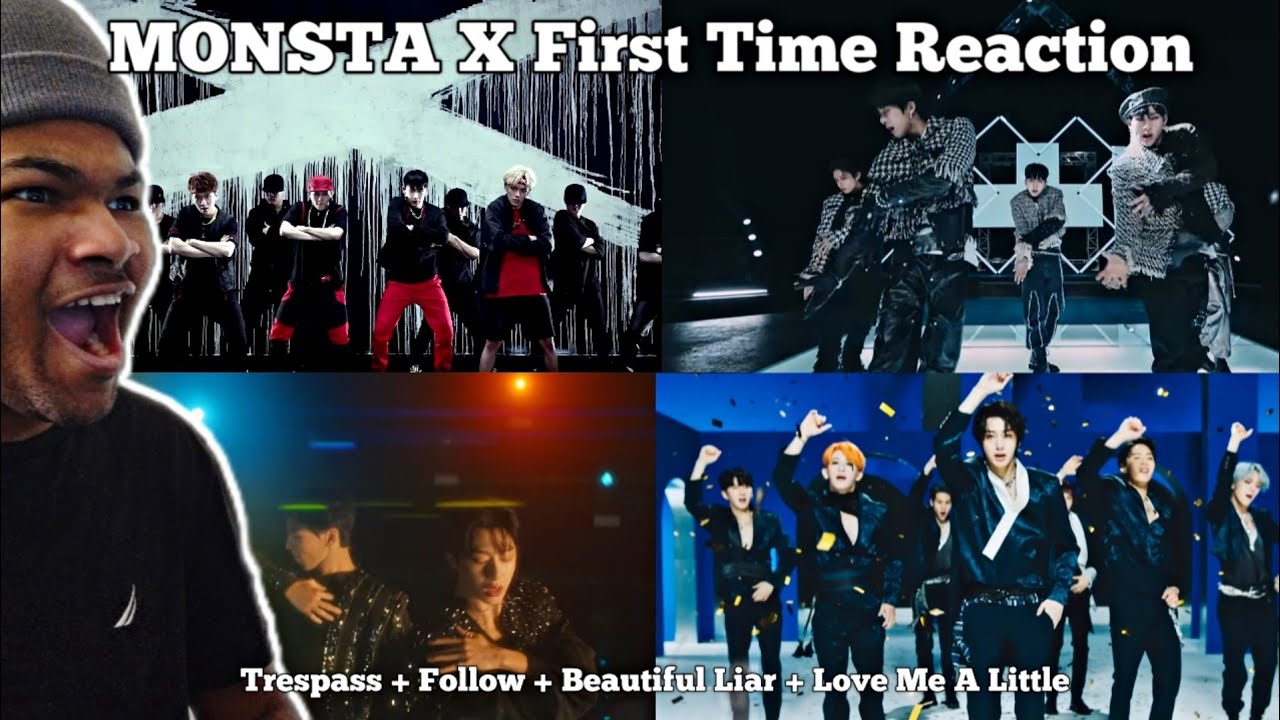 REACTING TO MORE MONSTA X!! Trespass + Follow + Beautiful Liar + Love Me A Little