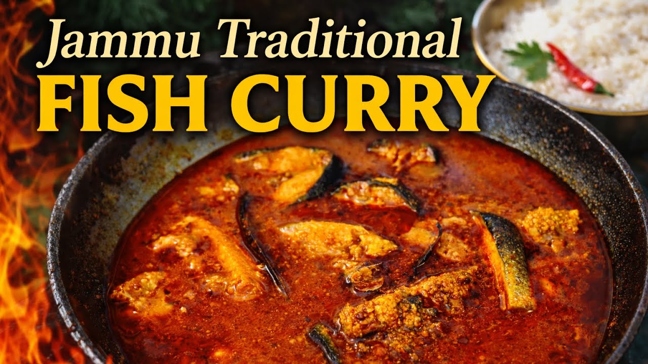 Jammu Traditional Fish Curry Recipe 🐟 | Spicy Desi Fish Curry Cooking at Home