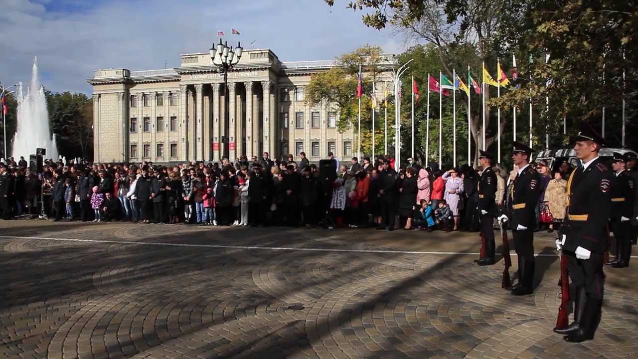 Присяга курсантов МВД в центре кубанской столицы