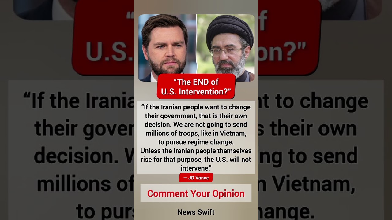 JD Vance's SHOCKING Message on Iran Regime Change