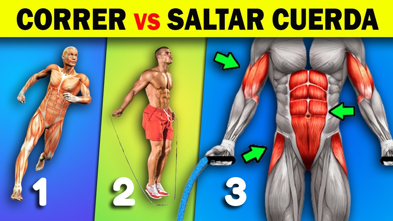CORRER ó SALTAR la CUERDA: que es mejor 🔥 para cardio y para bajar de peso ✅
