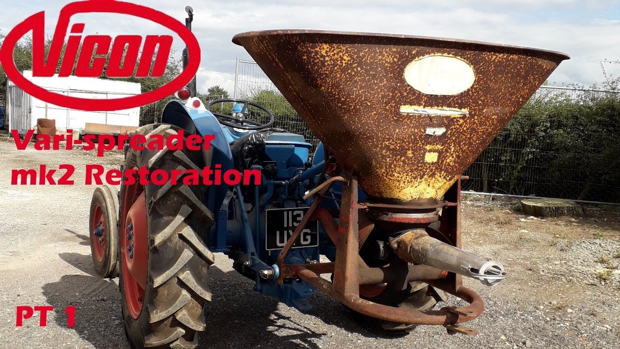 Vintage Fertilizer Spreader restoration | Vicon Vari-spreader mk2