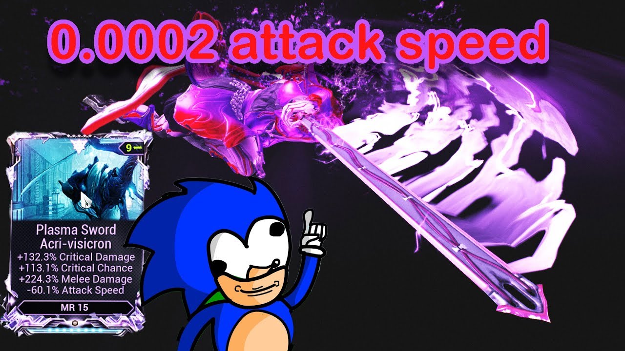 Warframe - Slowest melee speed ever, 0.0002 attack speed Plasma Sword