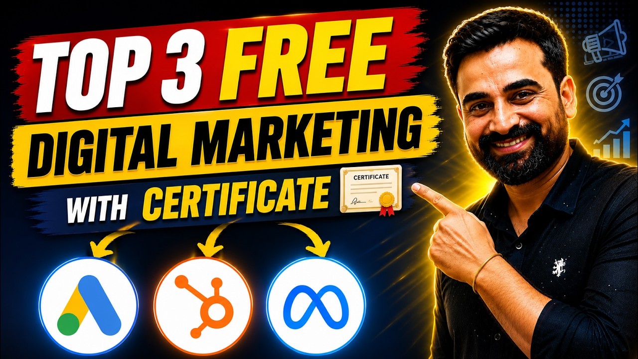 Top 3 FREE Digital Marketing Courses With Certificate | Learn Digital Marketing As a Beginner