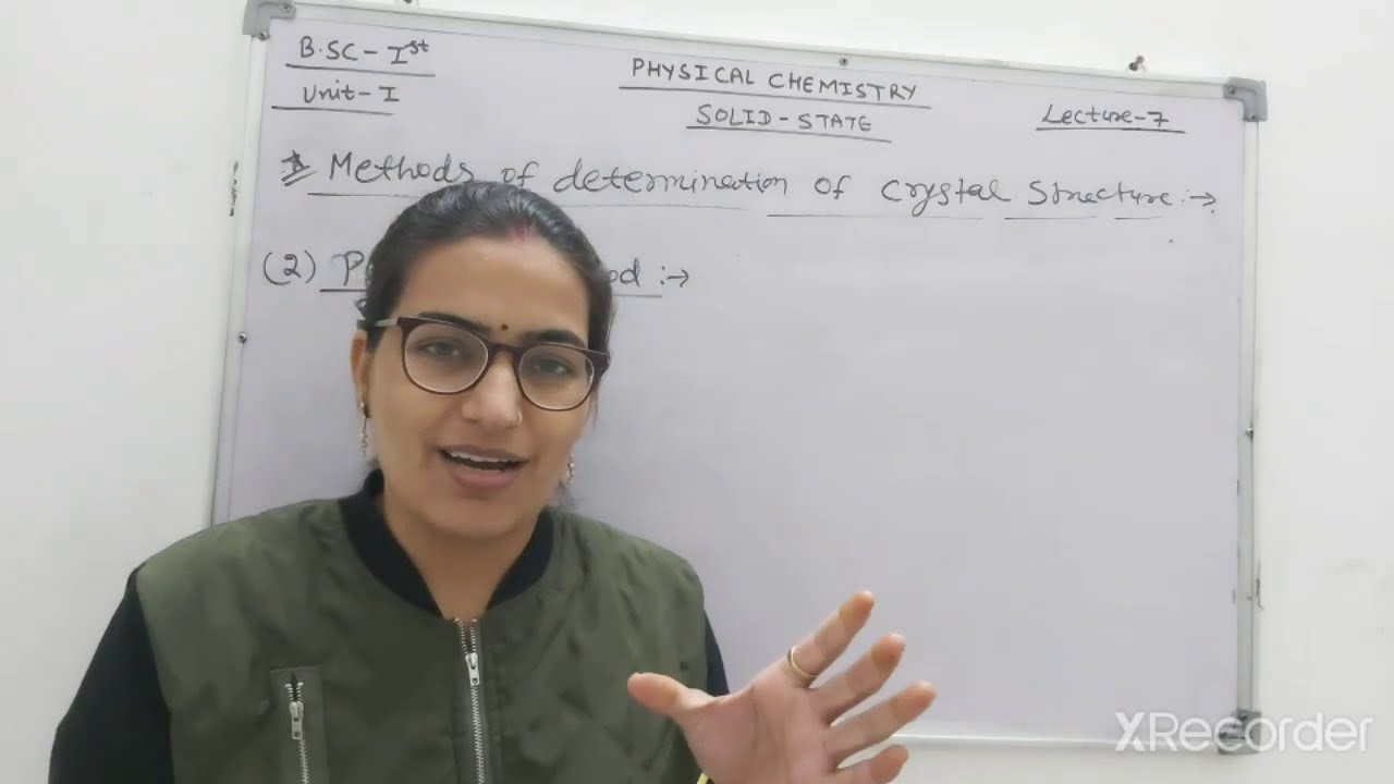 B.sc-1st Solid state lecture-7(Luae method and Powder method)by Renu Dhetarwal