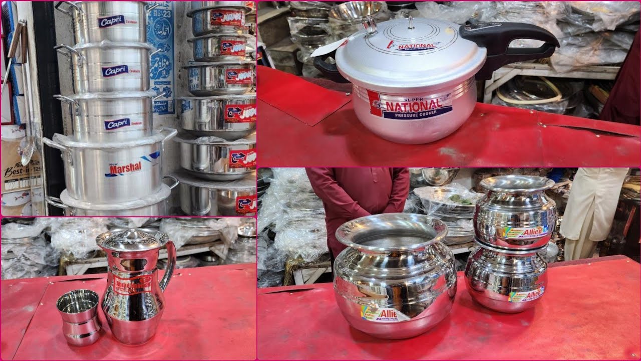 Silver Steel Bartan Wholesale Market Pakistan/Stainless Steel Cookware Gujranwala/Steel K Bartan,Tub