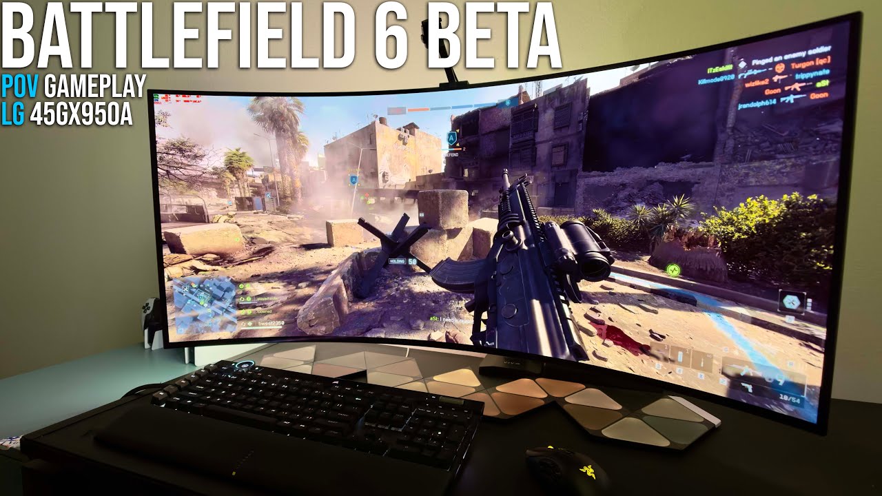 Battlefield 6 Beta Breakthrough Gameplay on a LG 45