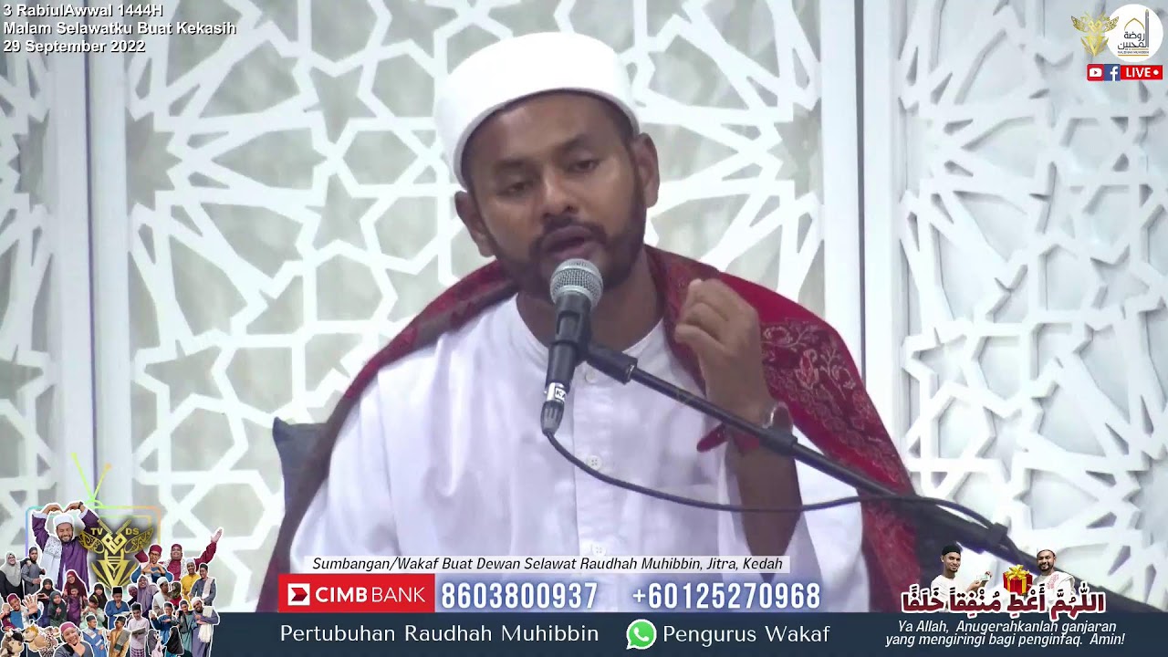 🔴 Live Streaming : 3 RabiulAwwal 1444H - Malam Selawatku Buat Kekasih - 29 September 2022
