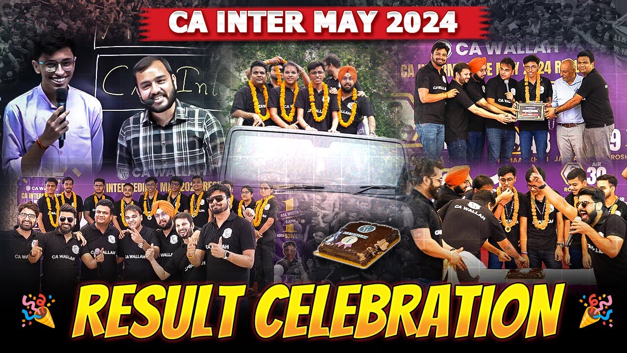 CA Inter May 2024 Result Celebration Complete Event 🥳🥳 | CA Intermediate by PW