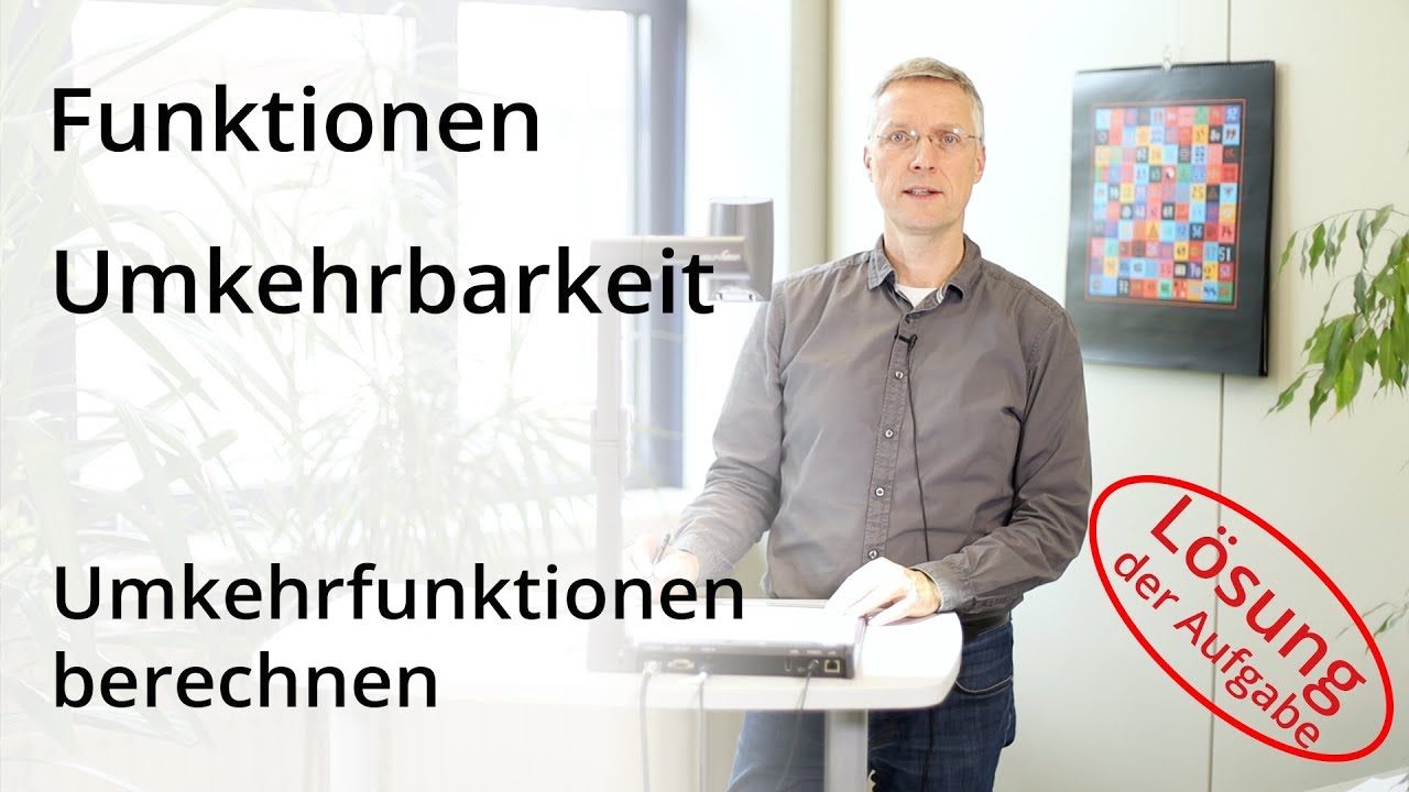 Umkehrbarkeit - Umkehrfunktionen berechnen - Lösung der Aufgabe