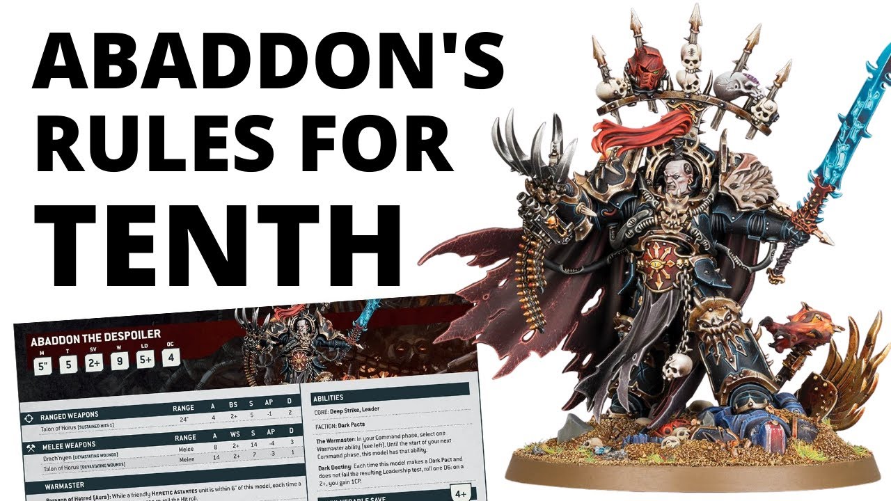 Abaddon the Despoiler's Datasheet in Warhammer 40K 10th Edition - How Strong is the Warmaster?